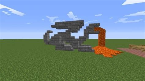 Minecraft Dragon statue | Minecraft creations, Minecraft statues, Minecraft