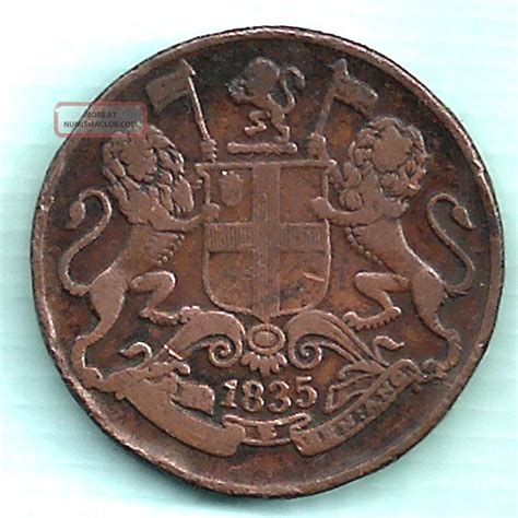 East India Company - 1835 - One Quarter Anna - Rarest Coin