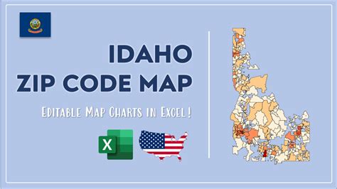 Idaho Zip Code Map and Population List in Excel