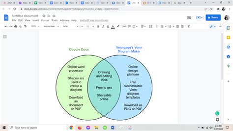 Venn Diagram Google Docs Template