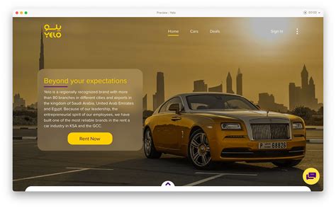 YELO Car Rental Website on Behance