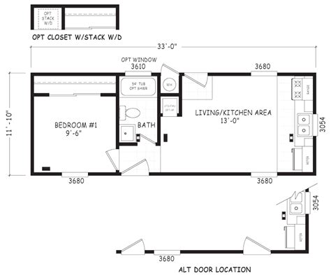 Single Wide Mobile Home Floor Plans - The Home Outlet AZ