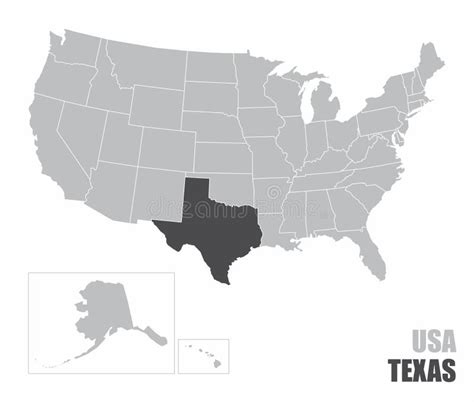 USA Texas map stock illustration. Illustration of federal - 197162127