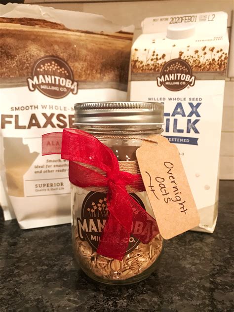 Mason Jar Overnight Oats Holiday Gifts - Manitoba Flax Seed Milling Company