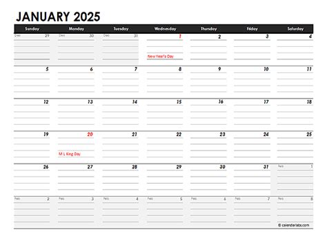 Editable 2025 Monthly Calendar Excel Template - Free Printable Templates