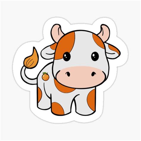 "Orange Cow" Sticker for Sale by AshleyDesignz | Redbubble