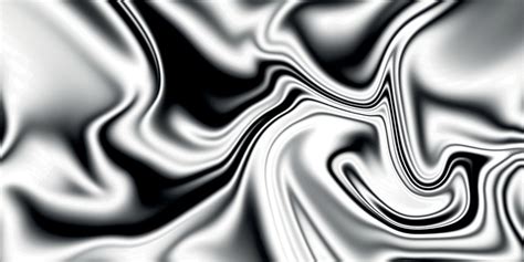 Silver chrome metal texture with waves. Liquid silver metallic silk wavy design. Abstract ...