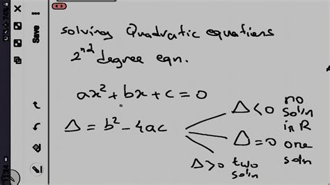 Solving Quadratic equations (second degree) using delta (Arabic) - YouTube