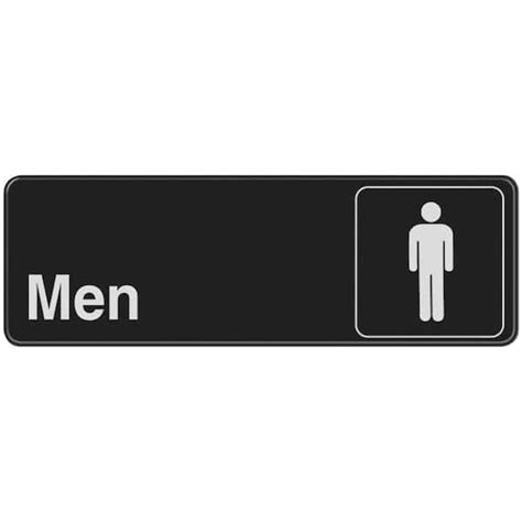 Everbilt 3 in. x 9 in. Men's Restroom Sign 31424 - The Home Depot