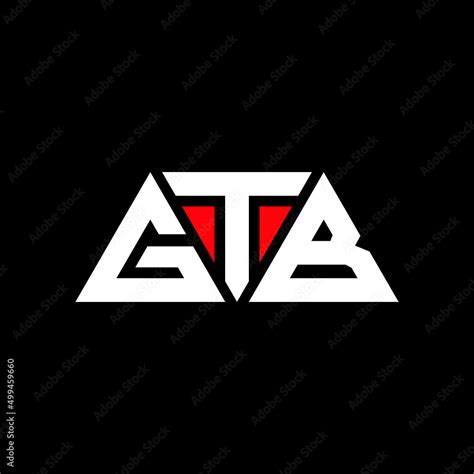 GTB triangle letter logo design with triangle shape. GTB triangle logo ...