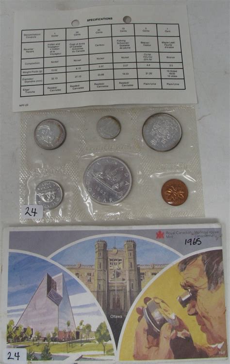 CANADIAN COINS PROOF SET (1965) *SILVER*