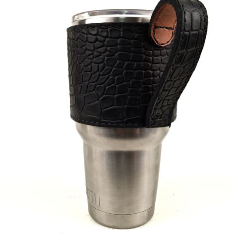 YETI RAMBLER LEATHER HANDLE BY | Leather handle, Yeti cup, Leather