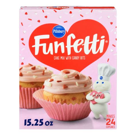 Pillsbury Funfetti Valentine's Cake Mix with Candy Bits, 15.25 oz - Kroger