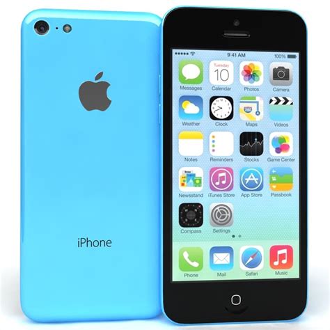 3dsmax apple iphone 5c blue