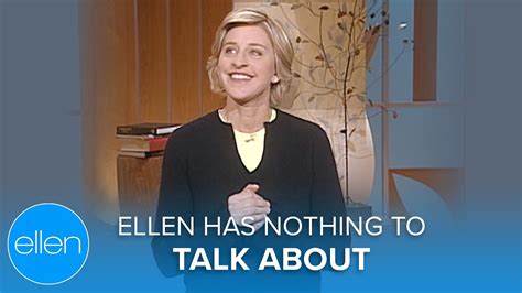 Ellen Has Nothing to Talk About - YouTube