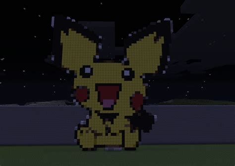 Pichu pixel art Minecraft Map