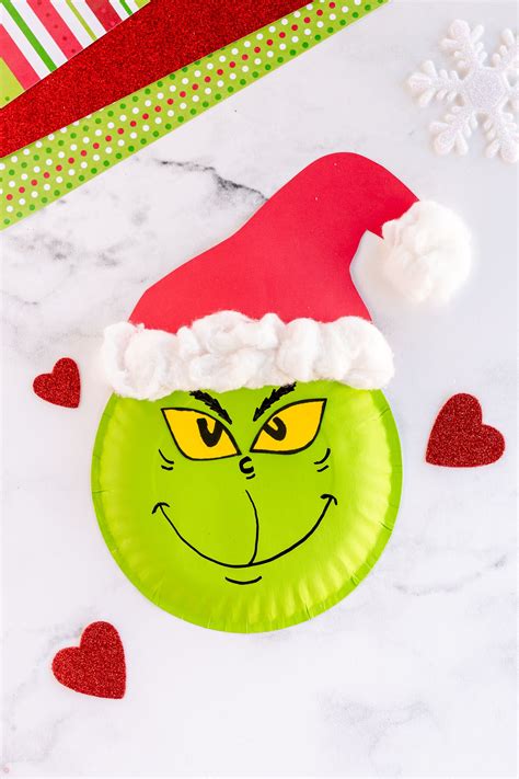 Paper Plate Grinch Craft For Kids [Free Template], 60% OFF