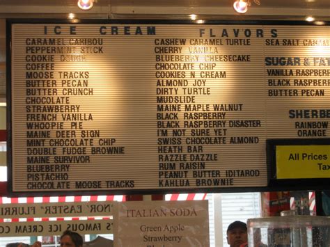 Almost American: Ice cream flavors