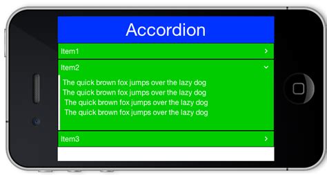 Accordion Component - Codename One