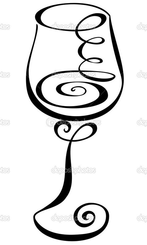 Wine glass drawing, Wine glass tattoo, Wine glass images