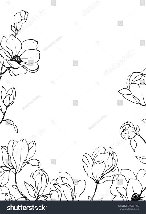 54,660 Black And White Floral Border Print Images, Stock Photos & Vectors | Shutterstock