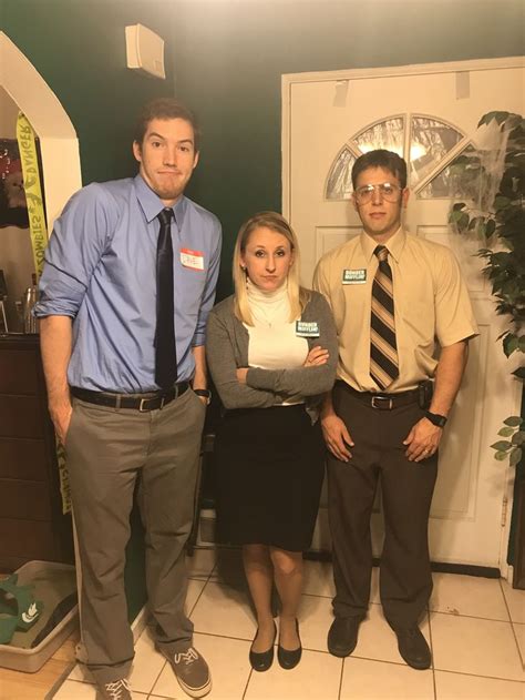 Jim, Dwight and Angela from the office Halloween costume | Office halloween costumes, Halloween ...