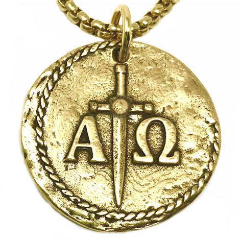 Large Alpha and Omega Reversible Coin Necklace – B.BéNI® Christian ...