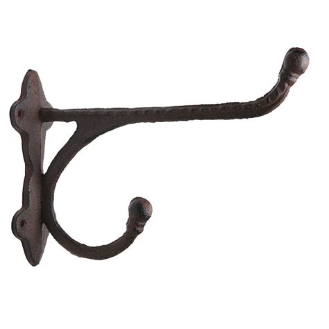 Pop Top Cast Iron Double Wall Hooks/Hangers - Decorative Wall Mounted ...