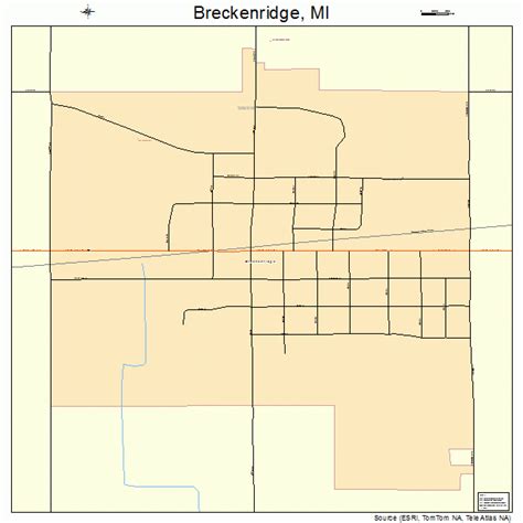 Breckenridge Michigan Street Map 2610160