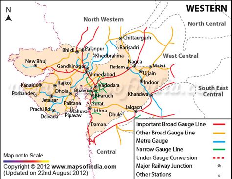 Western Railway Zone India Map