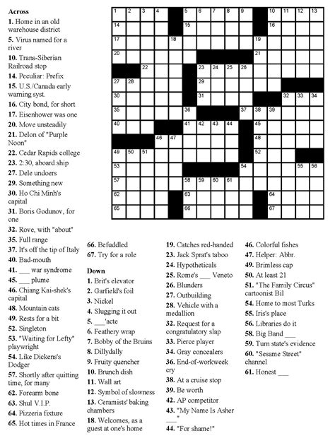 Printable Puzzles Fill In - Printable Crossword Puzzles