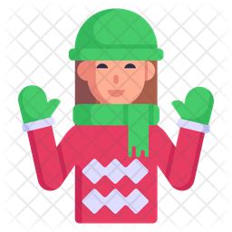Christmas Girl Icon - Download in Flat Style