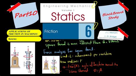 Chapter 6 : Friction : APPLICATIONS OF FRICTION IN MACHINES : Screws ...