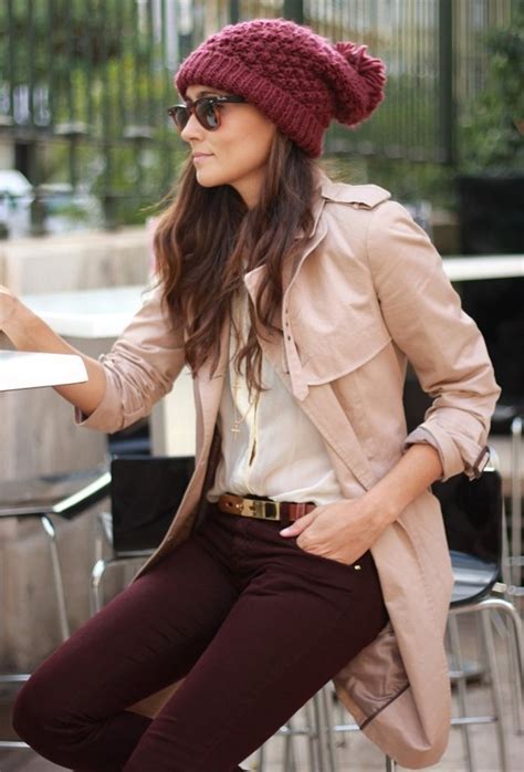 Maroon and Beige Outfit | Styles Weekly