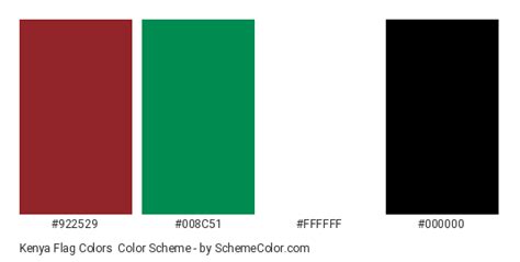 Kenya Flag Colors » Country Flags » SchemeColor.com