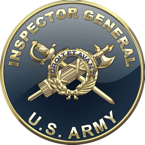 Army Inspector General Insignia All Metal Sign. 14" Round | North Bay Listings