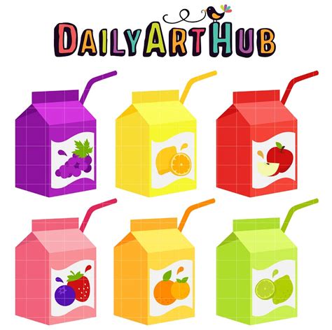 Juice Box Clip Art Set – Daily Art Hub // Graphics, Alphabets & SVG