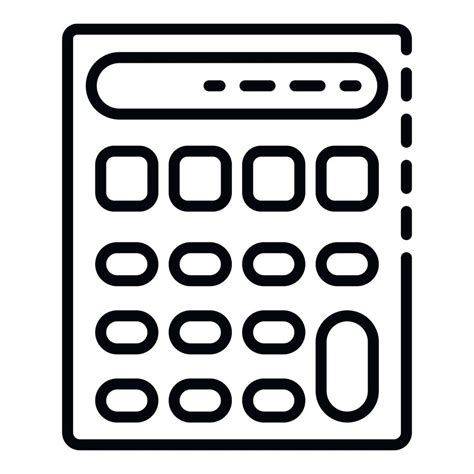 Calculator icon, outline style 15552798 Vector Art at Vecteezy