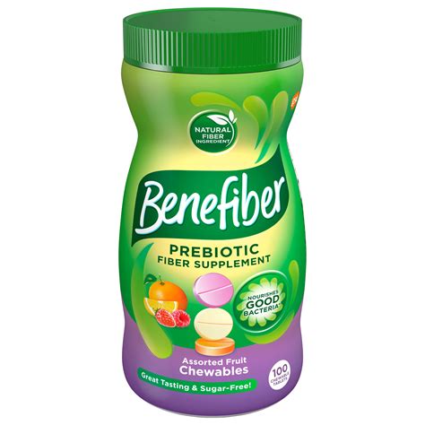 Benefiber Assorted Fruit Chewables Prebiotic Fiber Supplement, 100 count - Walmart.com - Walmart.com