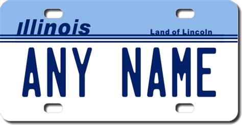 Personalized Illinois License Plate for Bicycles, Kid's Bikes, Carts, Cars or Trucks - Teamlogo ...