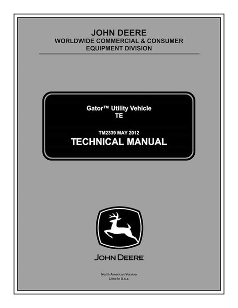 John Deere TE Gator utility vehicle pdf technical manual