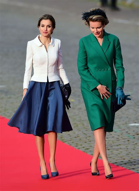 Queen Letizia and Queen Mathilde Outfits | Glamour