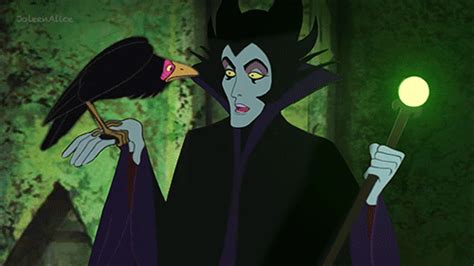 maleficent and raven from the animated disney movie