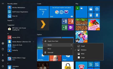 How to Enable More Tiles in Windows 10 Start Menu [Windows 10 tips]