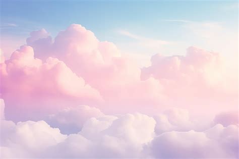 Premium AI Image | Dreamy clouds in pastel colors create a blurred ...