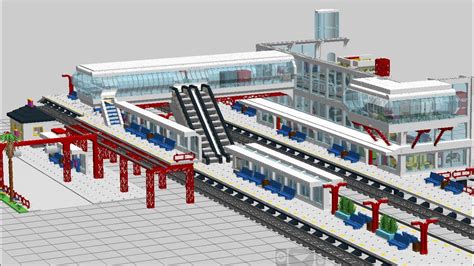 MOC Lego train station WIP E01: the LDD design - YouTube