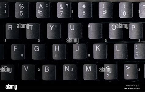 Black computer keyboard keys close up, background Stock Photo - Alamy