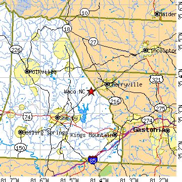 Waco, North Carolina (NC) ~ population data, races, housing & economy