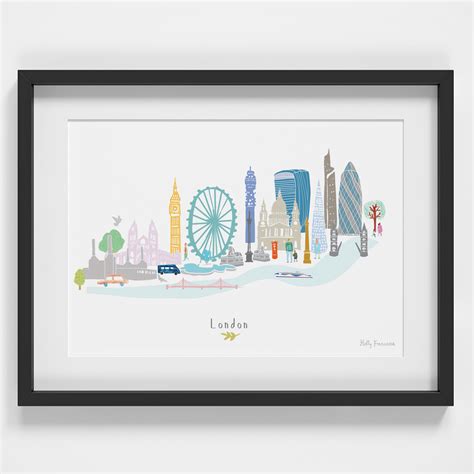 Illustrated hand drawn A to Z North London Alphabet art print by artist ...