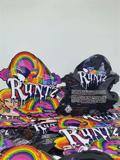 Rainbow Runtz Die-Cut 3.5g Mylar Bag - High Society Packaging